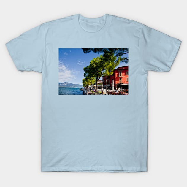 Autumn sunshine on Lake Garda T-Shirt by Violaman